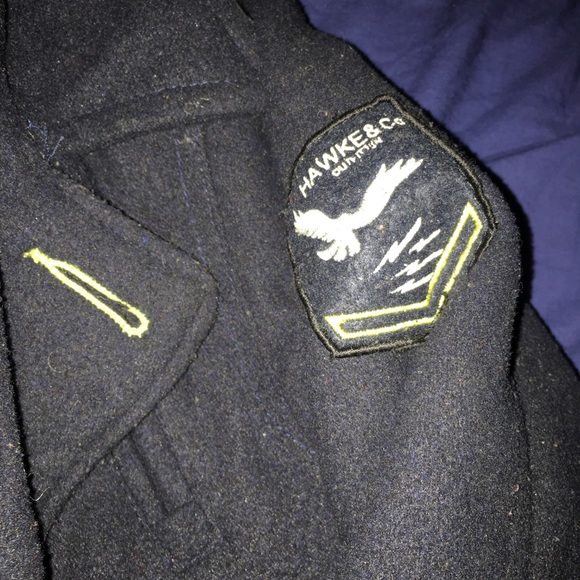 Boys wool blend layered look pea coat - Picture 3 of 5